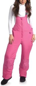 Arctic Hero Womens Snow Bibs - Waterproof Insulated Snow Pants Womens Overall Snowboarding Cold Weather Ski Pants, Size Medium, Pink