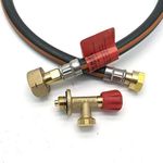 Camping gas Adaptor & 0.75m (30") Caravan Pigtail Hose For 907, 904, 901 Cylinders