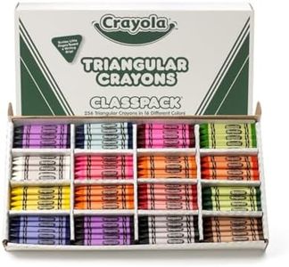 CRAYOLA 256 Large Triangular Crayon Classpack, 16 Assorted bright Colors, Share Among the Classroom, Perfect for Schools and Education, Child Safe and Nontoxic., BIN528039