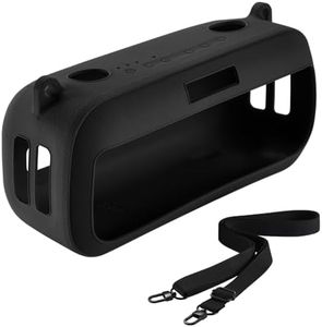 Carrying Silicone Cover Case Compatible with New Bose SoundLink Max Portable Speaker (Black)