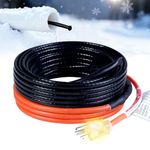 HEATIT Sewage Pipe Heating Cable for Buried Pipes, Wastewater Systems, Sump Pumps, Roof De-Icing, 120V Self-Regulating, Fluoropolymer Corrosion-Proof, Freeze Protection,JHSF1-CT,24FT