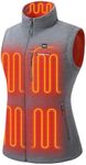 Venustas Women's Heated Fleece Vest with 6 Heating Zones, Ladies' Lightweight Recycled Fleece Electric Vest with Battery