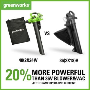 Greenworks 48V Cordless Leaf Blower and Vacuum – Lightweight Garden Tool