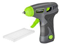 Genesis GLGG08B 8V Lithium-Ion Cordless Rapid Heat-Up Glue Gun with Removable Battery Pack, Charging Stand, and 6 Glue Sticks