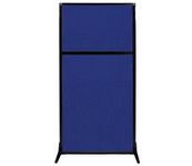 Versare Workstation Partition | Portable Wall Divider | Modern Office Cubicle | Free Standing Privacy Screen | Flexible Work Space | 33" x 70" Royal Blue Fabric Panels