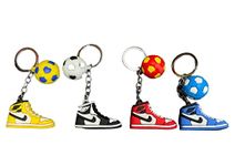 Elegant Attire Club Shoes Football keychain silicone 3D Rubber Figure | Suitable to use as Bag Charm, Car Keychain, Bike Keychain | Best For Friend, Brother & Sister Gift Pack of 4