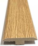 Solid Laminate/Wood Flooring MDF Threshold Strip T Bar 2 Modern Oak Colours (0.9m, Louisiana Oak)