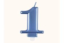 Dazzling Metallic Blue Number 1 Birthday Candle - Perfect Cake Topper for Unforgettable Milestones - 1 Pc