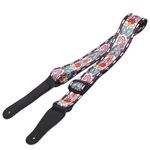 RKPM HOMES Guitar Strap I Soft Straps with PU Leather Ends I Adjustable Ultra Comfortable Belt I Modern Printed Design I for Electric, Acoustic, Bass, Classic Guitar, Ukulele (Tequila)