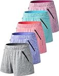 5 Pack: Womens Workout Gym Shorts C