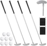 LECEHIVO 4 Set Golf Putter with Practice Balls and Golf Bags Two Ways for Left or Right Handed Golfers Men Women Kids Club Beginners Indoor and Outdoor