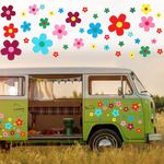 350 PCS Flowers Car Decals, Auto Stickers Waterproof Hood Vinyl Decal Car Window Stickers Auto Graphics Car Body Side Door Trunk Decoration for Racing Car SUV Truck Bus Window Wall Laptop Motorcycle