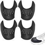 Shoe Crease Protector,2 Pairs Anti Wrinkle Shoe Protector, Against Toe-Box Wrinkle Protection, Prevent Sneaker Shoes Crease Protector for Men and Women, Casual Shoes & More (Black*2-L(7''-12''))