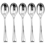 Amscan 407801.18 Mini Spoons Hi-Ct., Silver, 4" 40ct