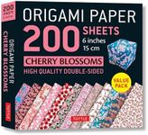 Origami Paper 200 sheets Cherry Blossoms 6" (15 cm): Tuttle Origami Paper: High-Quality Double Sided Origami Sheets Printed with 12 Different Designs ... Instructions for 8 Projects Included