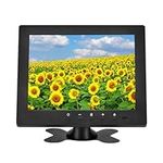 Qcvoruno 8 inch Monitor Display, 1024 * 768 Resolution,Built-in Dual Speakers, Portable LCD Monitor with HDMI/VGA/BNC/AV/USB for Raspberry Pi CCTV DVD DSLR