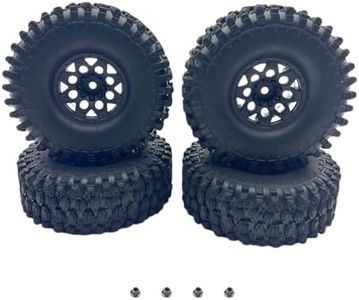 ZRRC Soft 1.9" RC Crawler Tires with Nylon Beadlock Wheel Rims Set, Replace Stock Tyres, Compatible with 1/10 RC Crawler TRX4 Axial SCX10 Redcat Gen 8 RC4WD D90