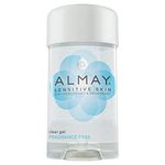 New Hypoallergenic Clear Gel Fragrance Free Deodorant Almay For Unisex 2.25 Ounce Without Irritation