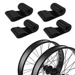 ADDMOTOR Rim Strip Rim Tape 26 inch Fat tire Liner PVC Inner Tube Cushion Protector Anti Puncture for Bikes 4PCS (Black)