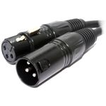 PULSE DMX Spiral Shielded Insulated 3 Pin Male to Female Cable 2m [2 metres]