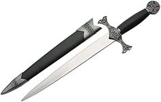 SZCO Supplies 15.5' Black Medieval Style Celtic Knot Replica Display Dagger with Adorned Scabbard