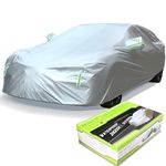 BEXITA Car Covers Waterproof Outdoor Full Car Cover for All Weather Windproof Snowproof UV Protection Car Cover Fit for Saloon; Size S: MAX 177in/450cm