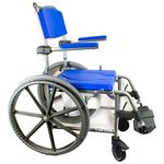 Days Deluxe Blue Self Propelled Wheeled Shower Commode Chair