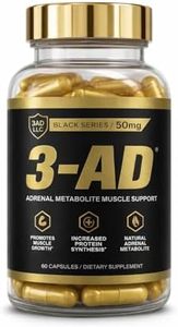 3-AD® Black Series - Patented Adrenal Metabolite for Muscle Strength, Density & Performance - Hardcore Muscle Support - 60 Capsules