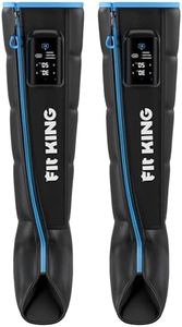 FIT KING Cordless Air Compression Recovery System with 3 Modes and 11 intensities, Sequential Leg Massager for Athletes and Sports Enthusiasts (Large)