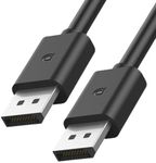 ZZA DisplayPort Cable 2.1, 1.5M DP to DP Cable for Gaming Monitor, Graphics, PC Black