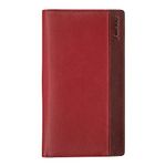 MAI SOLI Unisex Adult Genuine Leather Passport Holder, Travel Wallet with 8 Slots for Debit/Credit Card, 1 Passport Slot, 1 Transparent ID Window and 1 Coin Pocket, RFID Protected - Red