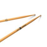 ProMark Drum Sticks - 7A Drumsticks - ActiveGrip For Secure, Comfortable Grip - Gets Tackier As Your Hands Sweat - Active Grip Finish, Acorn Tip, Hickory Wood - 1 Pair
