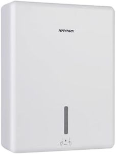 anydry Paper Towel Dispenser Wall Mount, Commercial 400-Sheets Multifold Large Capacity with Lock, Suitable for Public Places (Folded Size ≤ 10" x 3.5")