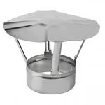 Stainless Steel Chimney Cowl - Rain Cover Protector Stove Cap Top Burner Pipe Pot. (250mm / 9.84")