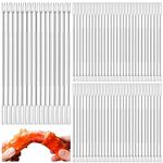 Yaomiao 100 Pcs Stainless Steel Seafood Forks Set Silver 6.8 Inch Crab Forks Seafood Tools Crab Legs Utensils Seafood Picks for Eating Lobster Crab Leg Shrimp