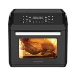 Statesman SKAO15017BK Digital Air Fryer Oven with Rotisserie 15 Litre, 1700W, 60 Minute Timer, 360 Hot Air Circulation, 13 Cooking Programs, Basket & Skewer Set Included