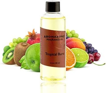 Aromasong Tropical Burst Scented Reed Diffuser Refill | Free Set of Reed Sticks! A Fresh, Tropical Burst Scent, 3.3 oz