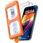 TOCOL 2+1 Pack for iPhone 13 Screen Protector [Instant Installation], 2 Pack HD Tempered Glass Film+1 Dust Free Installation Tool [Military-Grade Protection] [1:1 Full Coverage] No Bubbles No Dust