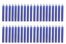 PROSPERRO LUMO by Parkash Candles Chime Candles/Stick Candle/Spell Candle Set of 40 | Ritual Spell Candle | Unscented (Dark Blue), Wax