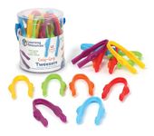 Learning Resources Easy-Grip Tweezers, 12 Pieces, Ages 2+, Preschool Learning Activities, Teacher Supplies for Classroom, Montessori Toys