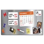 Essentially Yours Magnet and Message Board | Large Mountable 30 x 14 x 0.7 Inch Steel Bulletin Board, 2 Magnetic Dry Erase Pads Included (Silver)