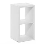 Furinno Cubicle Open Back Decorative Cube Storage Organizer, 2, White