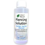 Urban ReLeaf Piercing Solution ! Healing Sea Salts & Tea Tree AFTERCARE 4 oz, Ready to use. Safely Clean, Disinfect & Heal New & Stretched Piercings. Gentle Effective Natural & Soothing. Works Fast