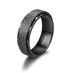 Besteel Black Titanium Fidget Ring 