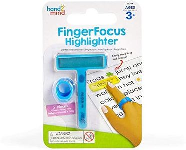 hand2mind FingerFocus Highlighter, Guided Reading Strips, Reading Pointers for Kids, Dyslexia Tools for Kids, ADHD Tools, Special Education School Supplies, Teacher Classroom Must Haves (1 Pack)