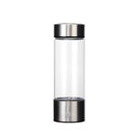 Hydrogen Water Bottle, Portable Hydrogen Rich Water Generator, Rechargeable Glass Water Bottle with 3Min Quick Electrolysis, Hydrogen Water Ionizer Machine for Home, Office and Travel, Silver