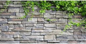 AWERT Vinyl 48x24 inches Stone Brick Wall Aquarium Background Rock Fish Tank Background Spring Leaves Terrarium Background