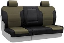 Coverking Custom Fit Front 60/40 Bench Seat Cover for Select Toyota Tacoma Models - Spacermesh 2-Tone (Taupe with Black Sides)