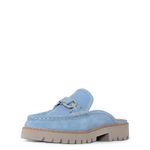 Donald Pliner Women's Elta Suede Mule Loafer, Denim, 9