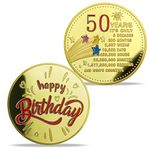 Birthday Gifts Coin for Her Him Wife Husband Mom Dad Grandparents 40th Years Happy Birthday Token Gift